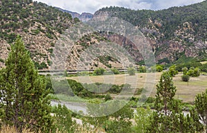 View into Glenwood Canyon from a reststop photo