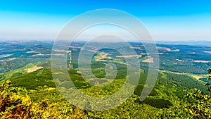 View from God`s Window over the lowveld along the Panorama Route in Mpumalanga Province photo