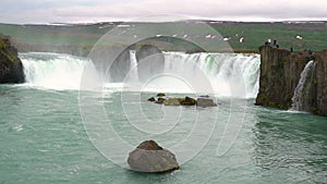 View of Godafoss or waterfalls of god