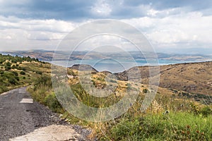 View from the Golan Heights to the Sea of Galilee - Kineret, Is photo