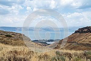 View from the Golan Heights to the Sea of Galilee - Kineret, Is photo