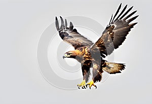 A view of a Golden Eagle in flight