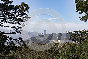 View of Golden Gate Bridge from Buena Vista Park