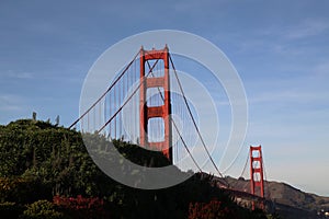 View of the Golden Gate Bridge . San Francisco, California, USA.