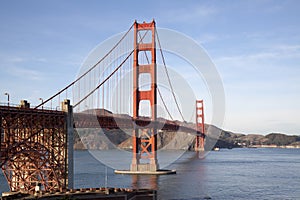 View of the Golden Gate Bridge . San Francisco, California, USA.