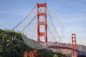 View of the Golden Gate Bridge . San Francisco, California, USA.