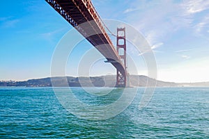 View of the Golden Gate Bridge . San Francisco, California, USA