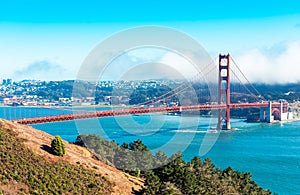 View of The Golden Gate Bridge in San Francisco, USA