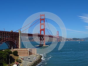 View of Golden Gate brigde in San Francisco, California, USA photo