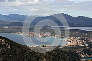 View of Golfo Aranci from Capo Figari