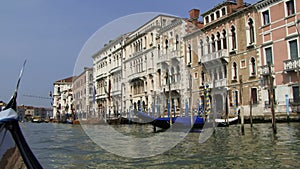 View from gondola Venice Italy