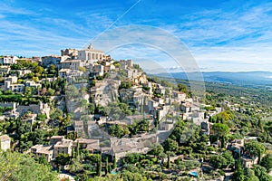 View on Gordes, a small typical town in Provence, France