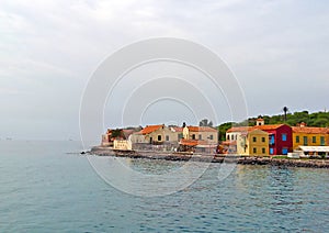 View of Goree Island from the Atlantic Ocean