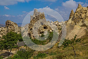 View of Goreme open air museum in Cappadocia, Turk