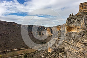 View of gorges of Riaza in Segovia Spain photo