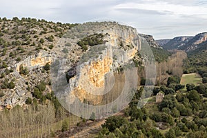 View of gorges of Riaza in Segovia Spain