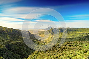 View from the Gorges viewpoint. Mauritius.