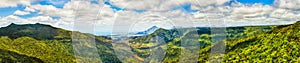 View from the Gorges viewpoint. Mauritius. Panorama