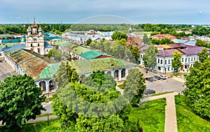 View of Gostiny dvor in Rostov, Yaroslavl Oblast of Russia