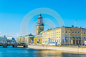 View of the Goteborg city museum and tyska kirkan church, Sweden...IMAGE