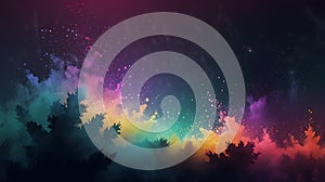 A gradient fog effect with floating, illuminated particles