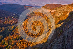 View from Grafovska  mountain at Stiavnicke vrchy