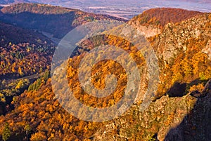 View from Grafovska  mountain at Stiavnicke vrchy