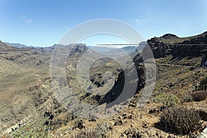 View of Gran Canaria from the Mirador de Arteara