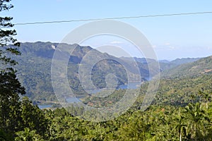 View on Gran parque natural Topes de Collantes national park in Cuba photo