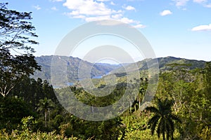 View on Gran parque natural Topes de Collantes national park in Cuba photo