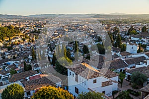 View of Granada city in Spain