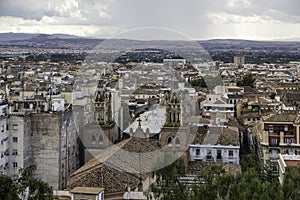 View of Granada from the historic working-class district of Albayzin, a neighborhood with a wide variety of religions and origins