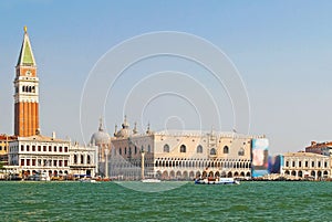 View from the Grand Canal to piazza San Marco with Campanile photo