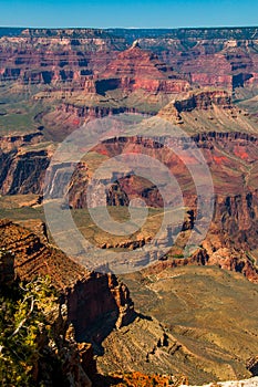 View of Grand Canyon in bright colors