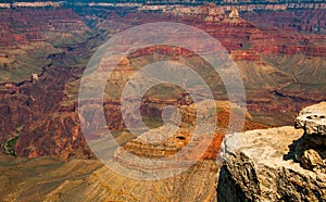 View of Grand Canyon in bright colors