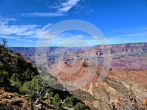 View of the Grand Canyon. Multicolored rocks. The beauty of nature. National Park