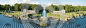 View of grand cascade in Peterhof