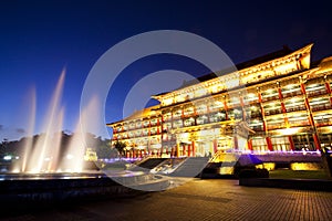 View of the Grand Hotel Kaohsiung at the night time