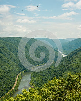 View from Grandview, in the New River Gorge National Park, West Virginia