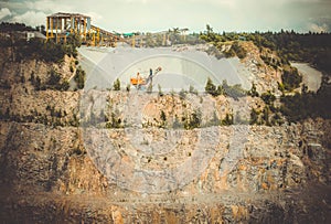 View of the granite quarry