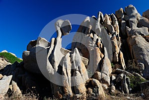 View of the granite rocks of Capo Testa