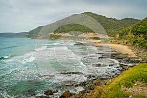 View from the Great Ocean Road, when you stop by the cliff