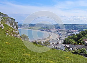 A View from the Great Orme High Above Llandudno, Wales, GB, UK