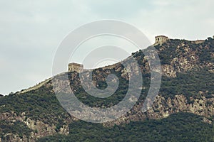 View of the Great Wall of China, near Beijing