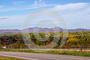 View of the Green Mountains from Westford Vermont