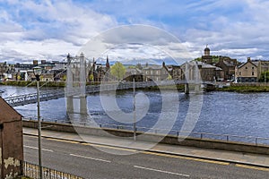 A view of the Greg Street bridge over the River Ness in Inverness, Scotland