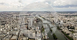 Panorama of Paris in France. photo