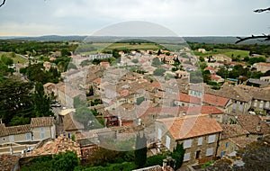 View on Grignan buildings' roofs