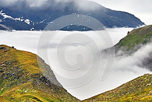 View on Grossglockner alpine pass