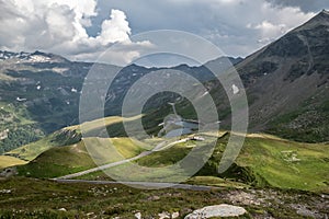 View of Grossglockner Hochalpenstrasse, the most famous mountain road in the Austrian Alps